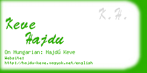 keve hajdu business card