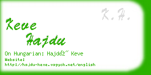 keve hajdu business card